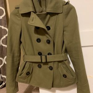H&M Olive Green Peacoat